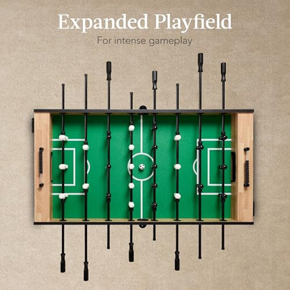 Best Choice Products Full Size 54 Inch Regulation Foosball Table for Home, Game Room - Includes 2 Balls, 2 Cup Holders - color: Natural