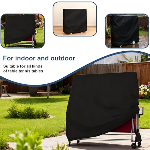 Ping Pong Table Cover Outdoor Table Tennis Table Premium Waterproof PU Coating All Weather Protection Covers