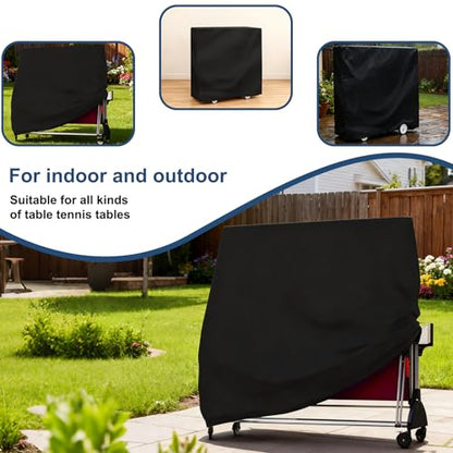Ping Pong Table Cover Outdoor Table Tennis Table Premium Waterproof PU Coating All Weather Protection Covers