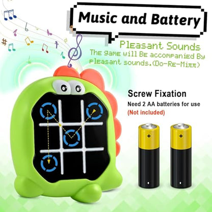 Electronic Tic Toe Tac Bolt Game, 3-in-1 My toeTac Digital Tic Toe Tac Game, Travel Board Fidgets Games for Kids 4 8 12, Brain Memory Games for Kids, Birthday Toy for Girl Boy