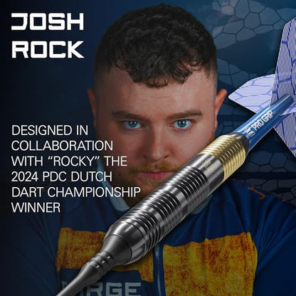 Target Darts Josh Rock Soft Tip Darts, 18G Brass Darts, | Pixel Soft Tips, Player Edition Darts with Fixed Black Plastic Tips, Professional Darts Accessories & Darts Case