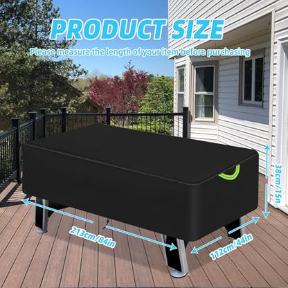 Air Hockey Table Cover, Heavy Duty Waterproof 600D Oxford Air Hockey Game Tables Covers , Indoors/Outdoors Game Table Accessories, 83.8" W X 44" D X 15" H,Black
