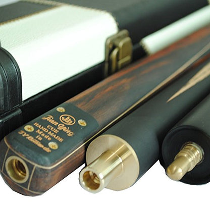 57" 3/4 Jointed Billiard/Pool/Snooker Cue Set 5 Face-Spliced Ash Shaft with A Leather Cue Case - color: T3SC08