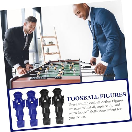 6pcs Foosball Players Replacement for Tabletop Football Machine Resin Football Figures with Smooth Surface Compatible with Standard Rods Team Accessories
