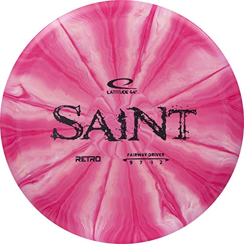 Latitude 64 Retro Saint Disc Golf Fairway Driver | Slightly Overstable Disc Golf Driver | Grippy Base Plastic | Fairway Driver Disc Golf Disc | Frisbee Golf Driver | 170g+ - color: Red