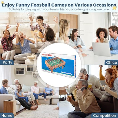 KOTEK 27" Foosball Table, Compact Soccer Table Game with 2 Footballs & Score Keepers, Tabletop Foosball for Kids, Adults, Game Room, Family Night, Arcades, Parties