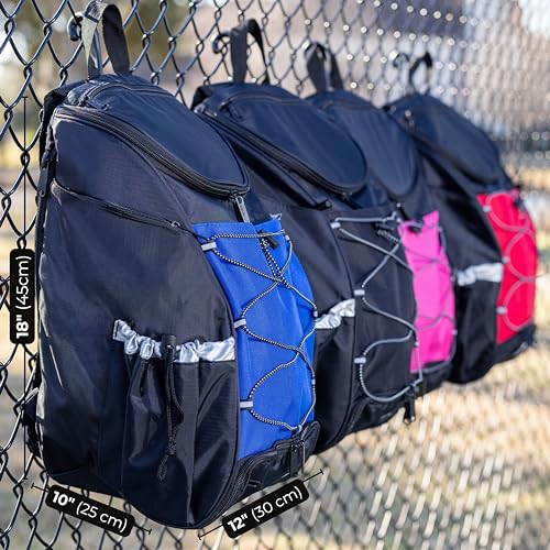 Athletico 35L Pickleball Backpack - Pickleball Bags for Men or Women Includes Pickleball Ball Holder - color: Blue