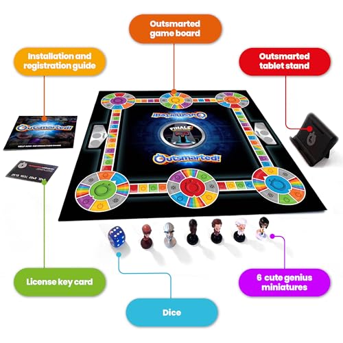Outsmarted - The Live Quiz Show - Remote Board Game - More Than 10000 Multimedia Questions and Updates, Live TV Quiz Show, Family Game Night - Games for Adults, Teens and Kids - Ages 8+ -2024 Version - style: 2025 Edition