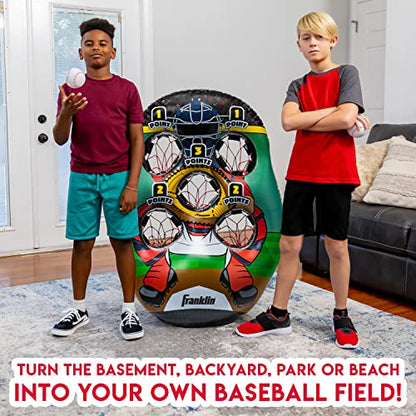 Franklin Sports Inflatable Target Toss Game - Kids Mini Throwing Game Set - Portable Indoor + Outdoor Toy Target - style: Baseball