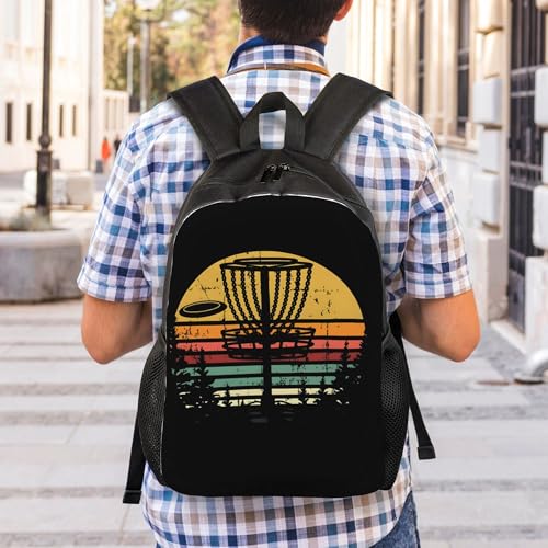 Disc Golf American Backpacks For Men Women Book Bag Travel Hiking Camping Work Lightweight - color: Ye27