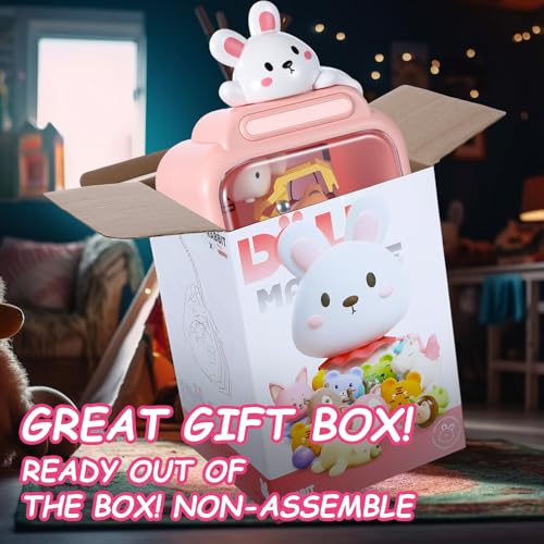 Arrowbash Cartoon Claw Machines for Kids 36 Prizes Age 6+ Mini Vending Machines with Music for Kid with Plush Toy Christmas Birthday Thanksgiving Girls Boys Gifts(Bunny) - style: Bunny