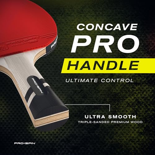 PRO-SPIN Ping Pong Paddles – ITTF Approved Professional Table Tennis Rackets with Carbon Fiber for Superior Control | 7-Ply Blade, Premium Rubber, 2.0mm Sponge - color: 2-Pack | Active Red
