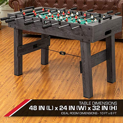 EastPoint Sports Classic Sport 48" Mid-Size Indoor Fairmont Foosball Table, Easy Setup, Grey