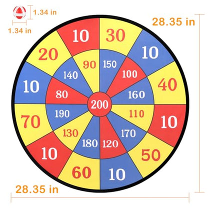 Accmor 29" Large Dart Board for Kids, Kids Dart Board with Sticky Balls, Indoor Outdoor Fun Party Play Game Toys, Boys Toys Gifts for 3 4 5 6 7 8 9 10 11 12 Years Old Boys Girls