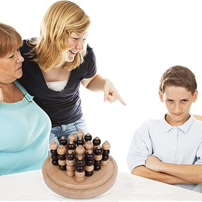 GOTHINK Portable 3D Wooden Four in a Row Board Games for Adults & Kids- 4 in a Row Game Set with Birch Chess for Family Night Games Birthday & Holiday Party Toy Gifts - Challenge Your Mind - style: Four in a Row Game