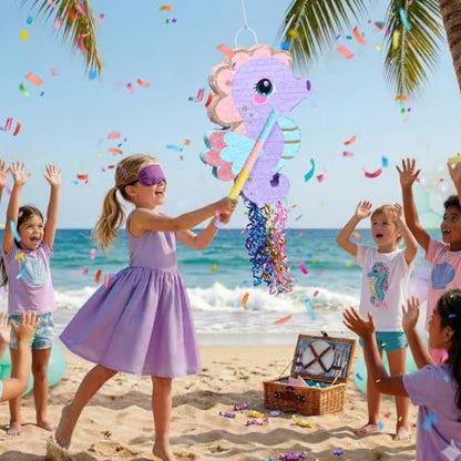 WERNNSAI Seahorse Piñata - Ocean Birthday Decoration Ocean Animal Piñata - style: Seahorse