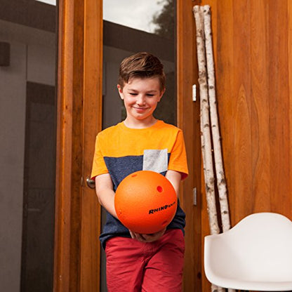 Champion Sports Foam Bowling Ball: Rhino Skin Soft - 1.5 Lb Bright Orange
