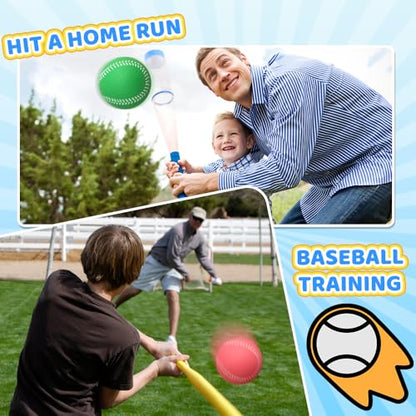 Dilabnba 6PCS Foam Baseballs, Softballs Practice Training Ball for Kids Beginners, Hand Exercise Squeeze Ball for Kids Adults, Safe Throwing, Catching and Batting Practice (2.6inch)