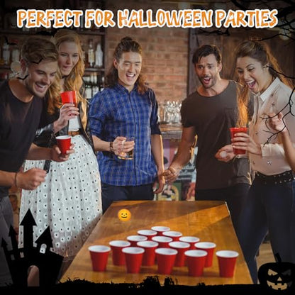Seenelling 200 Pcs Christmas Table Tennis Balls Green Red Novelty Table Tennis for Game Christmas Party Favors Playing Decoration Props - style: Halloween Style