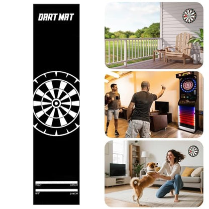 Dart Mat with Throw Line,Non-Slip with Throw Line Portable | Dart Carpet Mats | for Game Room Recreation Center Office Break Room Basement Garage Dormitory - size: E