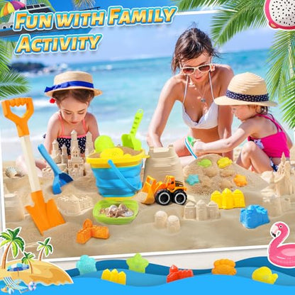 DISHIO Collapsible Beach Sand Toys Set for Kids Toss and Catch Ball Game Outdoor