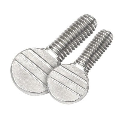10Pcs M5 M6 304 Stainless Steel Hand Thumb Screw Table Tennis Racquet Screw Wave Plate Screw Press Flat Head Bolts - (Size: M6, Length: 10mm (10PCS)) - color: M6 / 10mm (10pcs)