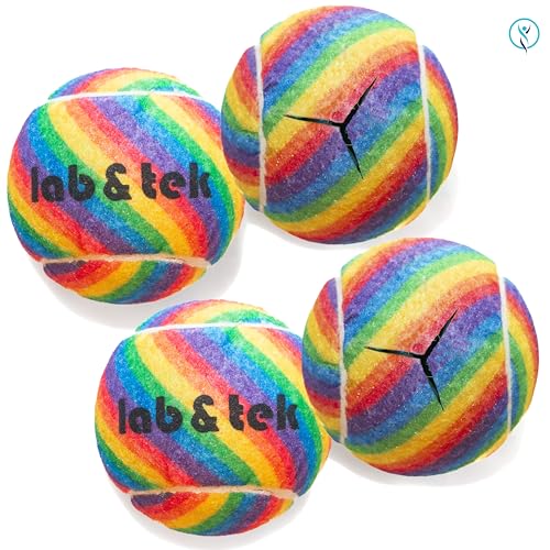 lab&tek Ultra-Thick & Extra-Durable Precut Tennis Balls Pack | Pro Glide Kit for Walkers, Chairs, Furniture Feet, Desks, and Table Legs | Enhances Mobility & Protects Floors - style: 4 Balls Kit