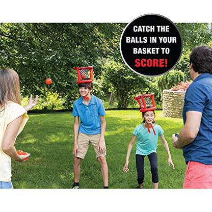 Sports Inflatable Basket Heads, Funny Basketball or Toss Game for Outdoor or Indoor Play, Red (1913)