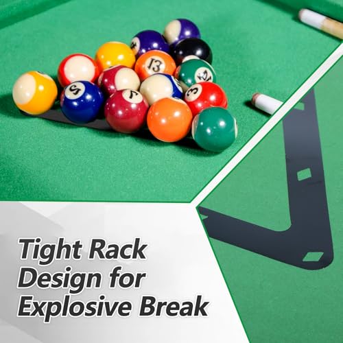 Amabro 6 Pack Magic Pool Ball Rack Sheet, Triangle Billiards Ball Rack Holder for 8 9 10 Balls, Magic Racking Cue Accessories for Pool Table Games
