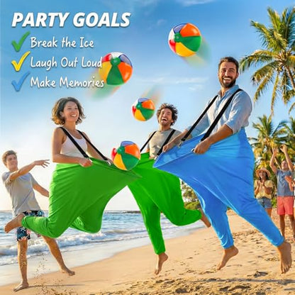 Granny Pants Yard Game for Adults and Kids, Big Pants Ball Catch Game with 2 Giant Pants, Balls, Pumps & Storage Bag, Outdoor Tossing Games for Birthday Party, Backyard Party, Family Reunion - size: Large for Adults-2PCS