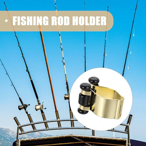 ULTECHNOVO 4pcs Metal Rod Holder and Pool Cue Clip Set, Large Bar Clamps Fishing Rod Clamp for Outdoor Pole Storage and Billiard Cue Holder Rack