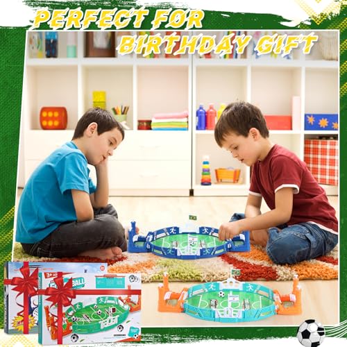 2 Set Mini Soccer Board Game for Kids Soccer Gifts, Foosball Table Football Pinball Interactive Sports Game for Adults Boys Girls Family Playroom Night Party