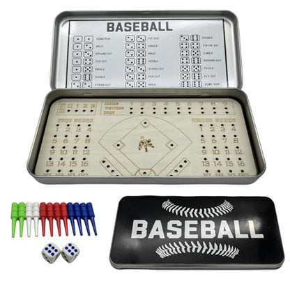 Tabletop Baseball Board Games, Knuckle Dice Travel Game for Adults, Fun Party and Family Night Table Games (Baseball) - color: Baseball