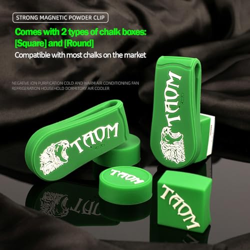 TAOM Magnetic Chalk Holder Belt Clip for Round and Square,Portable Pool Cue Chalk Holder with Silicone Clip,Silent Chalk Holder Pool Billiards,Chalk Case Pool Table Accessories - color: B-Blue