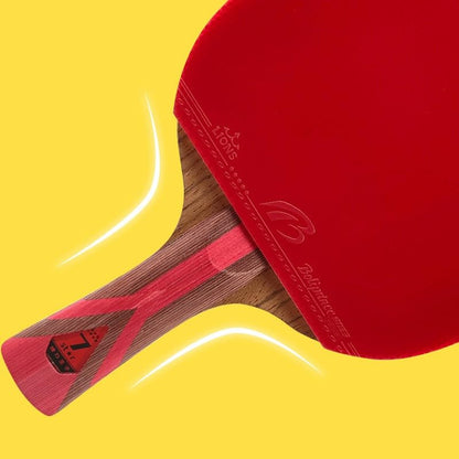 Ping Pong Paddles Set of 2, High Performance Professional Table Tennis Paddles, Carbon Fiber Table Tennis Racket Set, 7-Layer Bottom Plate, Competition Rubber - color: B