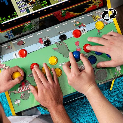 ARCADE1UP Rampage/Joust Deluxe Arcade Machine, Includes 14 Classic Midway Games with WiFi Leaderboards, Light-Up Marquee & Redesigned Cabinet - color: Rampage/Joust