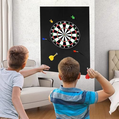 Dart Board Wall Protectors, Black Felt Wall Tiles Cork Dartboard Backing Wall Protector, 36" H X 25" W X 0.5" Square Dartboard Alternative Dart Accessories
