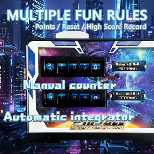 Arcade Pinball Game, Mini Pinball Machine with Lights & Sounds, Electronic Tabletop Ball Shooting for Family Kids, Action and Reflex Game