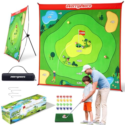 Golf Chipping Game Set: Portable Indoor & Outdoor Sticky Golf Games Fun, Family Backyard Yard Golf Target Game Set (Golf Club Not Included) - color: Green