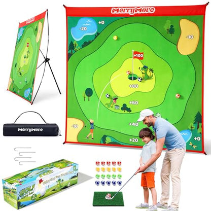 Golf Chipping Game Set: Portable Indoor & Outdoor Sticky Golf Games Fun, Family Backyard Yard Golf Target Game Set (Golf Club Not Included) - color: Green