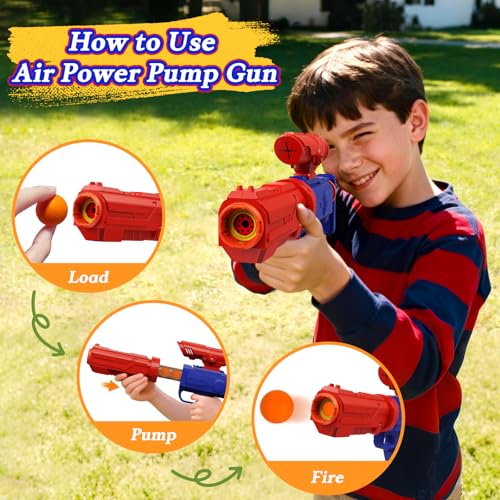 Shooting Game Toys for Kids Ages 4-12, Bean Bag Toss for Carnival Games | Moving Target, 2 Air Guns, 24 Balls, Bean Bag Toss, Indoor & Outdoor Play, Gifts Birthday Christmas Boy Kids