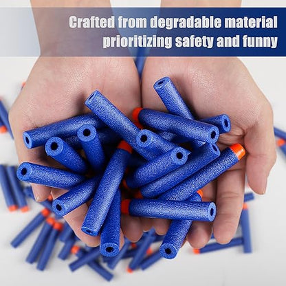 Pokiiulk Refill Darts 150 Pcs Bullets Ammo - Compatible with Nerf Guns N-Strike Elite Series - Refill Darts Premium Foam Bullets Pack for Boys Party Favors(Blue) - color: 150 DARTS