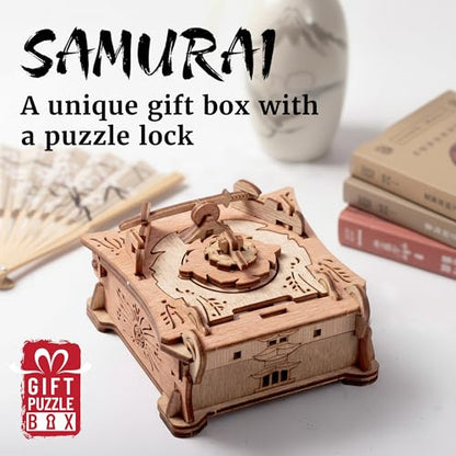 iDventure Samurai Puzzle Box | Tricky Gift Packaging | 3D Puzzle for Adults | Escape Room Game | Brain Teaser | Birthday Gift Gadget for Men and Women | Treasure Box