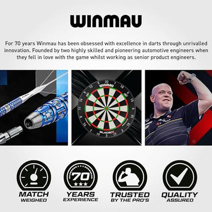 Winmau Darts Oche Line - High Visibility Throw Line Marker with Toe Markers for Consistent Stance - Self-Adhesive, Sticks to Hard Floors (Wood/Tile/Laminate) - Regulation Distance - style: Blade X