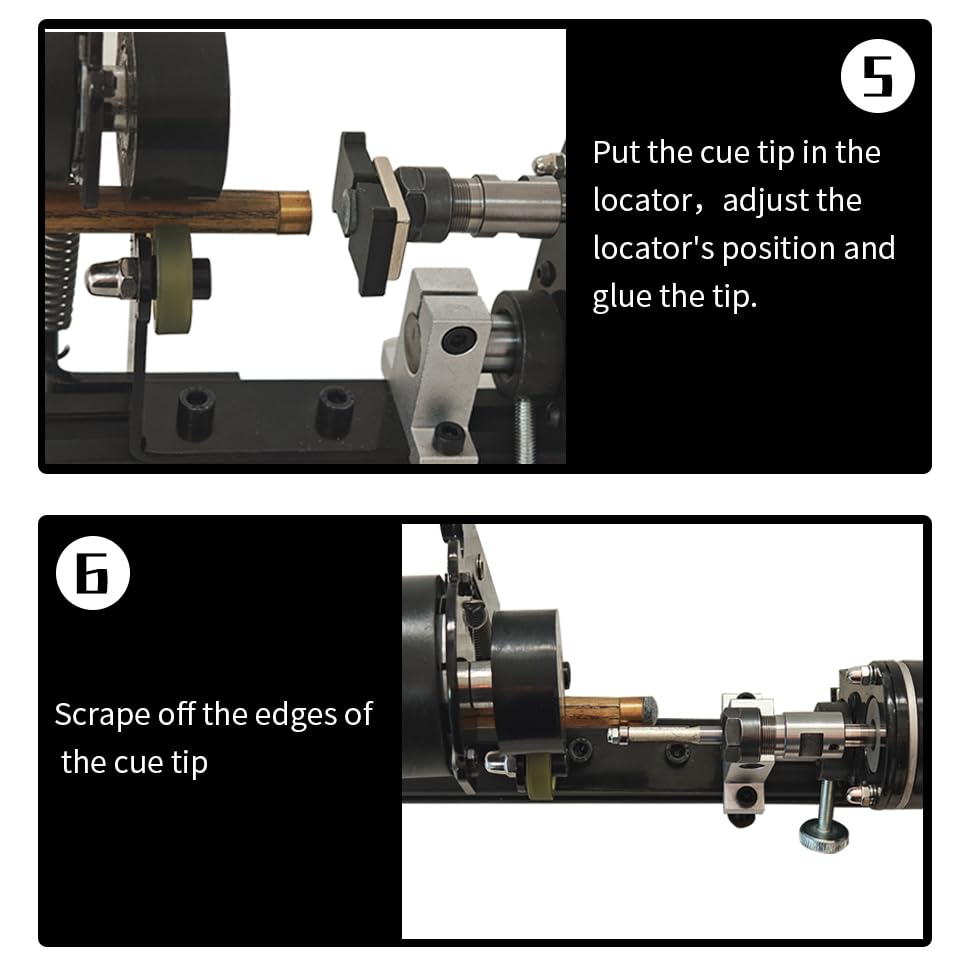 Pool cue lathe,Cue tip shaper,Pool cue repair kit,pool cue lathe machine,Cue Tip Repair Machine - Billiard Cue Shaper Tool,7 in 1 Billiard Cue Stick Repairer, Cue Shaft Cleaning & Maintenance