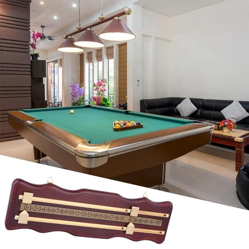 Billiard Scorer, Shuffleboard Scoreboard Snooker Scoreboard, 2 Wavy, Density Fiberboard, Score Keeper Snooker Scoreboard for Game Supplies