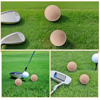 Happyyami 6pcs Wooden Croquet Balls Replacement Unfinished Wood Golf Toys Backyard Croquet Balls Outdoor Backyard Lawn Game Accessories