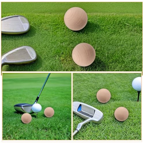 6pcs Natural Wood Croquet Balls for Family Outdoor Games Smooth Unfinished Wooden Spheres for DIY Crafts & Backyard Fun Activities