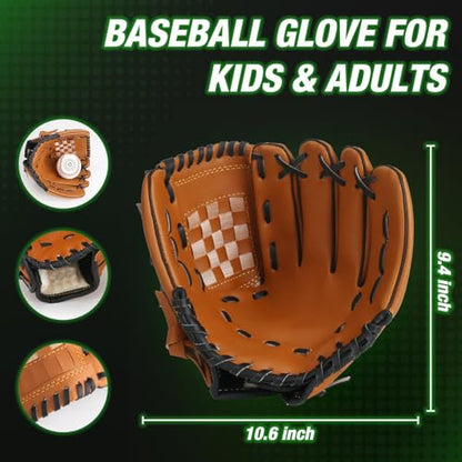 HYES Light up Baseball with LED Rechargeable, 9 Lighting Modes Glow in The Dark Baseball Gifts for Boys 8-12, Official Size Leather Weighted Balls for Day Night Indoor Outdoor Sport Game - size: led baseball- with glove