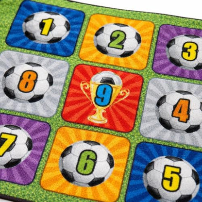 Tacky Practice Mat Target Game, Childrens 150x150cm, Soft Material Soccer Practice Mat for Kids 7-14 Years, Indoor Outdoor Soccer Set, Tangerine - color: Tangerine